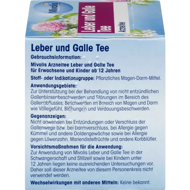 Mivolis Medicijnthee, Lever & Gal Thee (12 Zakjes) 21 g