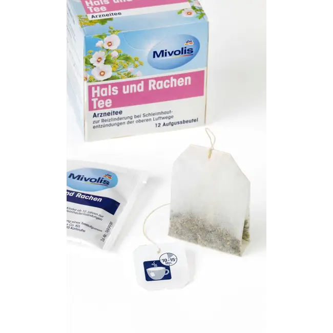Mivolis Medicijnthee, Hals & Keel Thee (12 Zakjes) 18 g