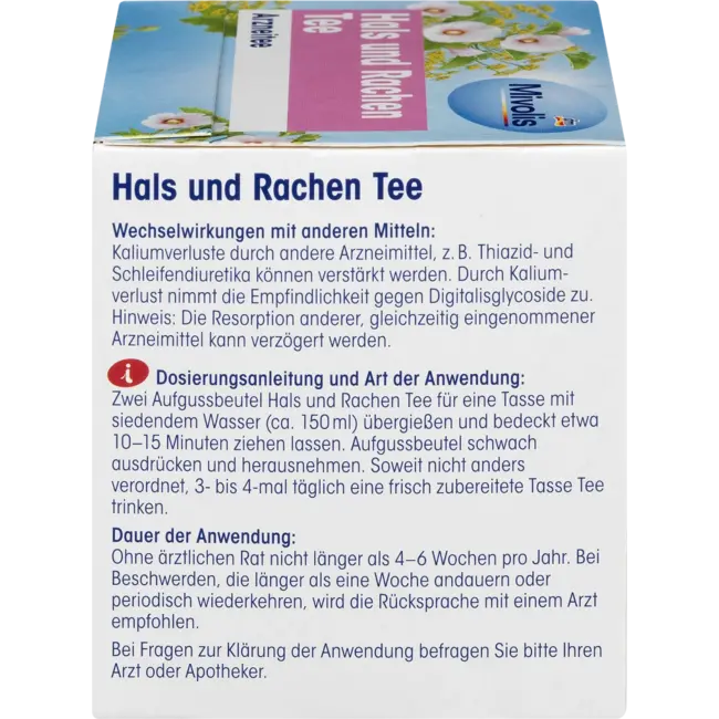 Mivolis Medicijnthee, Hals & Keel Thee (12 Zakjes) 18 g