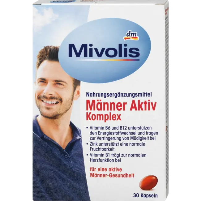 Mivolis Mannen Actief Complex, Capsules, 30 St. 26 g