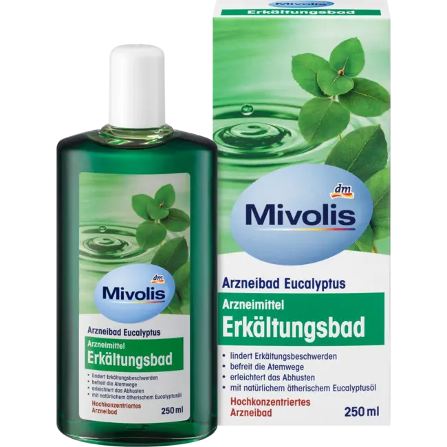 Mivolis Verkoudheidsbad, Geneeskrachtig Bad Eucalyptus 250 ml