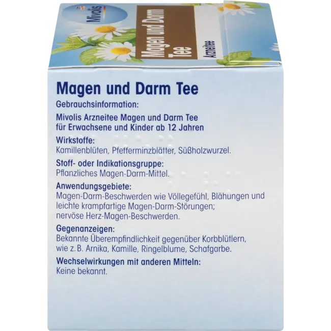 Mivolis Medicijnthee, Maag & Darm Thee (12 Zakjes) 21 g