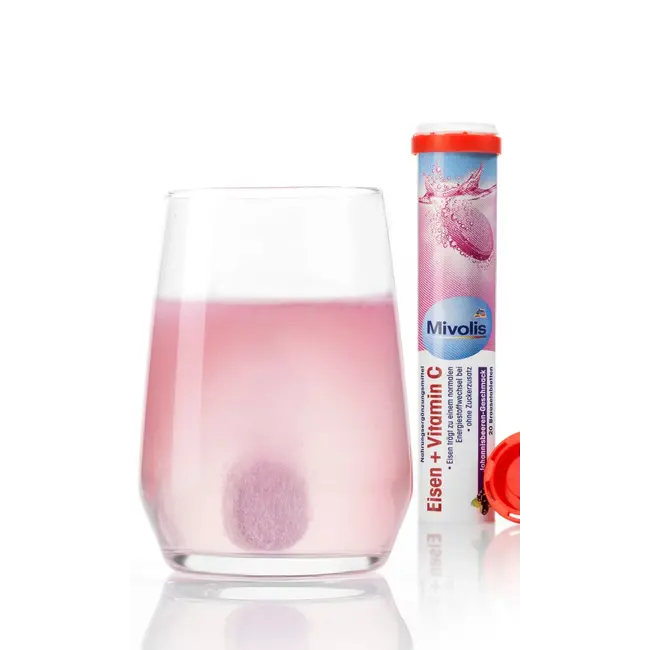 Mivolis Ijzer + Vitamine C Bruistabletten 20 St. 82 g