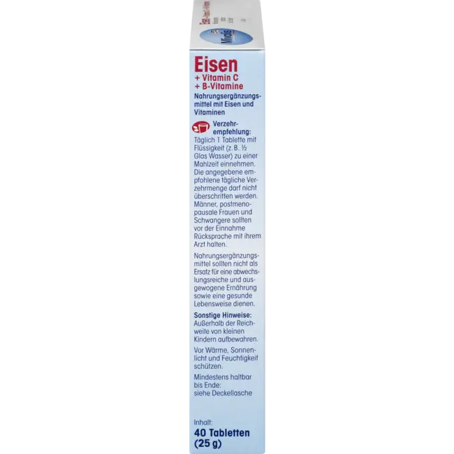 Mivolis Eisen + Vitamine C + B-vitamine, Tabletten, 40 St. 25 g