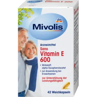 Mivolis Mivolis Sano Vitamine E 600, Zachte Capsules