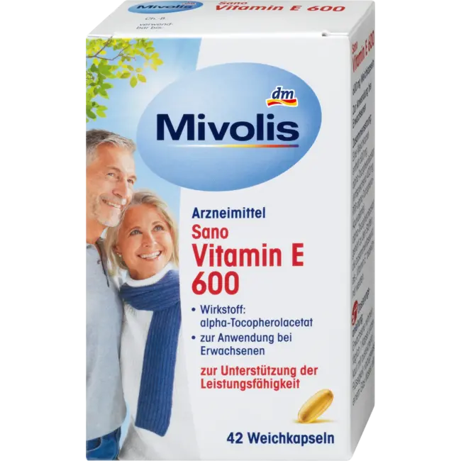 Mivolis Sano Vitamine E 600, Zachte Capsules 42 St