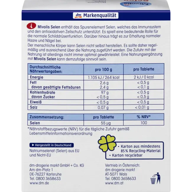 Mivolis Selenium, minitabletten 60 st. 9 g