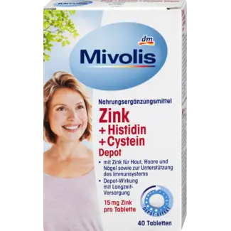 Mivolis Mivolis Zink + Histidin + Cystein Depot, Tabletten 40 St.