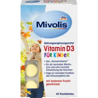 Mivolis Mivolis Vitamine D3 Voor Kinderen, Kauwtabletten 60 St.