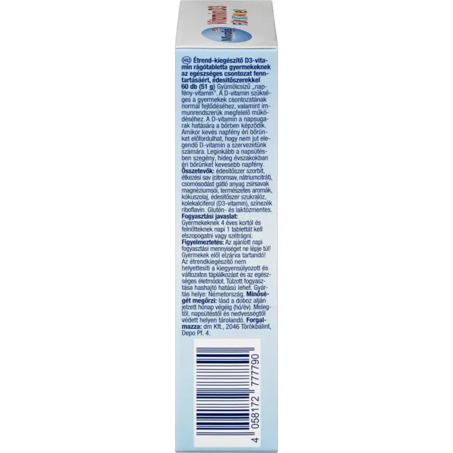 Mivolis Vitamine D3 Voor Kinderen, Kauwtabletten 60 St. 51 g