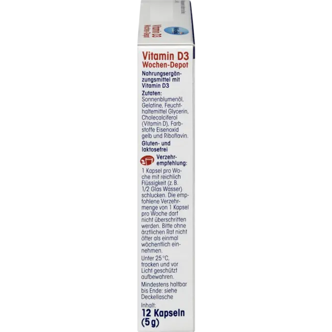 Mivolis Vitamine D3 5600 I.e. Weekdepot Zachte Capsules 12 St. 5 g