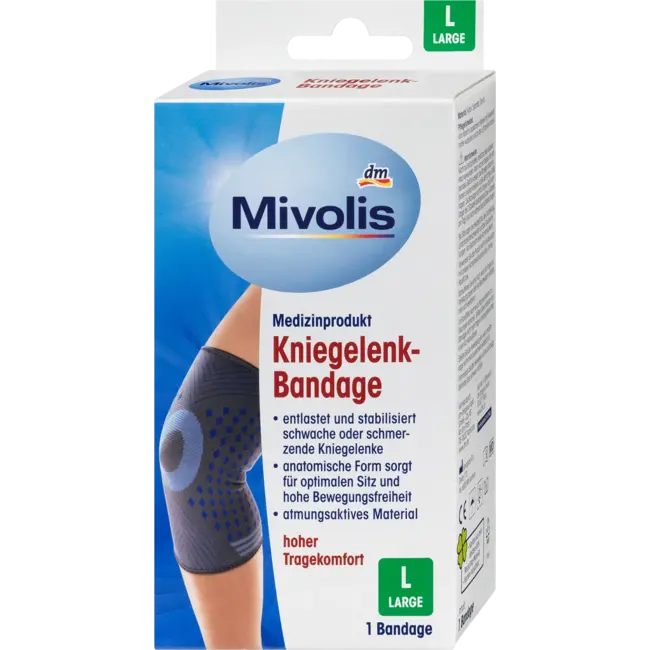 Mivolis Kniegewricht-bandage L 1 St