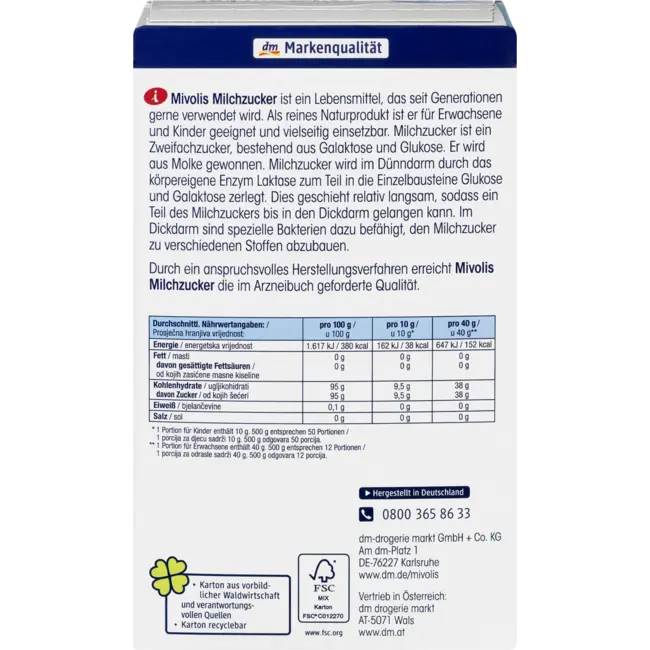 Mivolis Melksuiker 0.5 kg