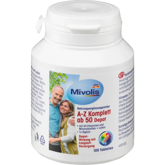 Mivolis A-Z Compleet Depot Vanaf 50, 100 Tabletten, 150g