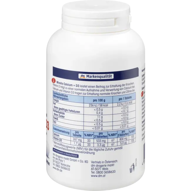 Mivolis Calcium + D3 Tabletten, 300 St. 270 g