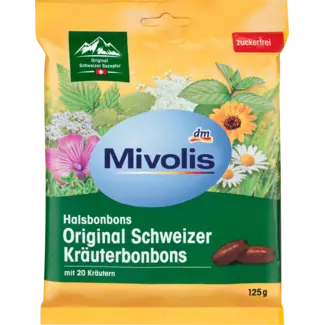 Mivolis Mivolis Bonbon, Originele Zwitserse Kruiden, Suikervrij