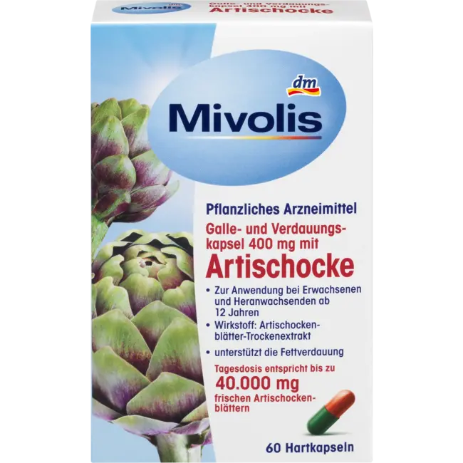 Mivolis Gal- En Spijsverteringscapsule 400 Mg Met Artisjok 60 St