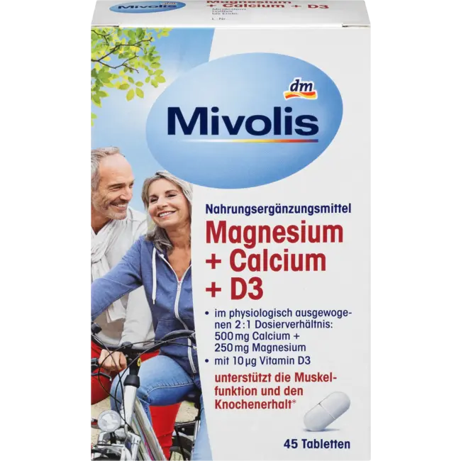 Mivolis Magnesium + Calcium + D3, Tabletten 45 St. 95 g