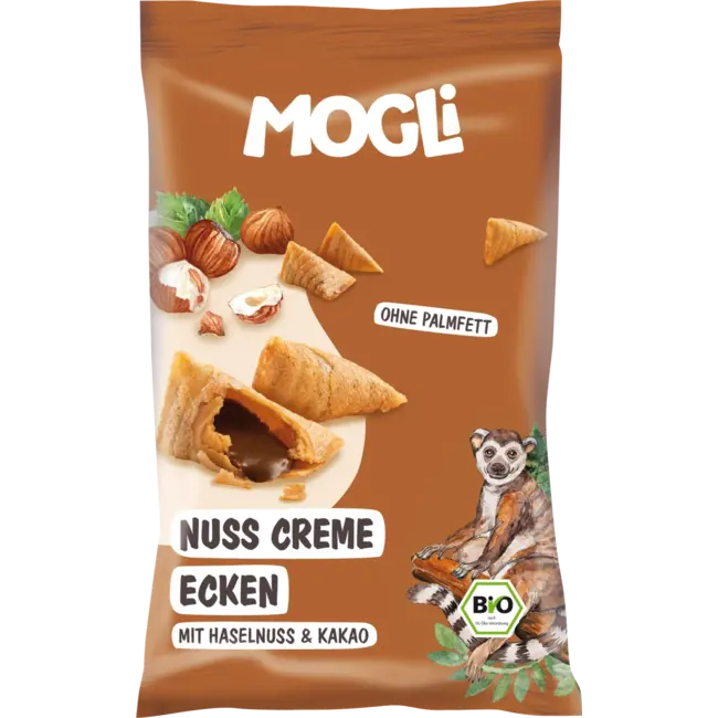 MOGLi Kinderkoekjes Hazelnoot Hoekjes 30g