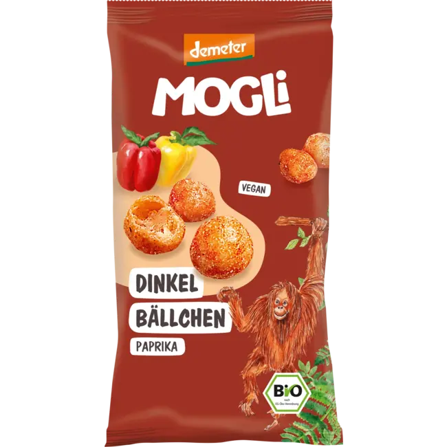 MOGLi Kindersnack Speltballetjes Paprika 40g