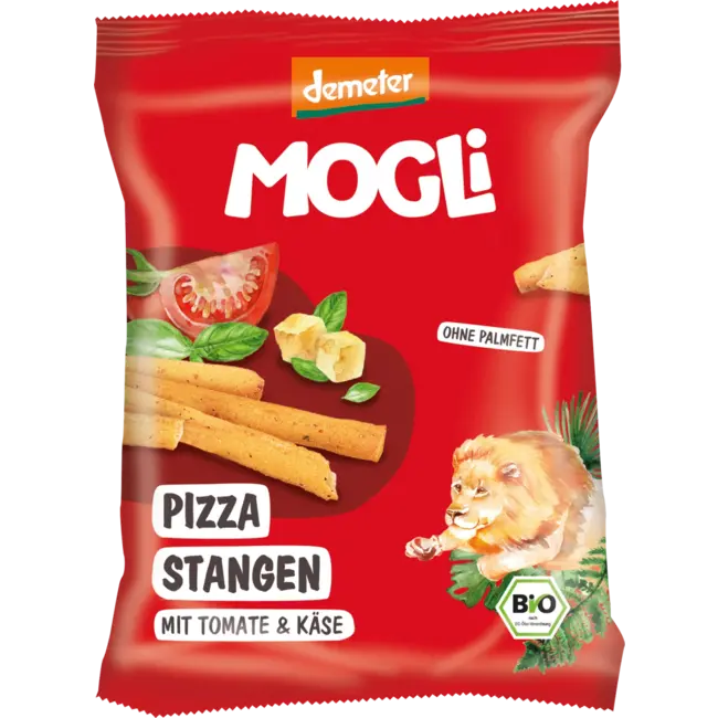 MOGLi Kindersnack Pizzastaafjes Tomaat & Kaas 75g