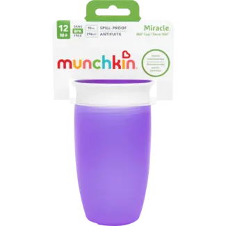 munchkin munchkin Leer Drinkbeker 360° Paars, 296 ml