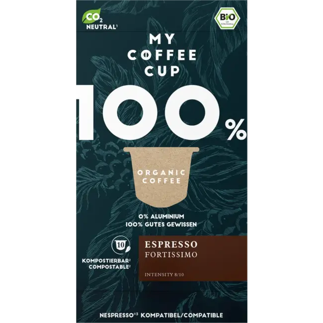 My-CoffeeCup Koffiecapsules, Espresso, Composteerbaar 10 St