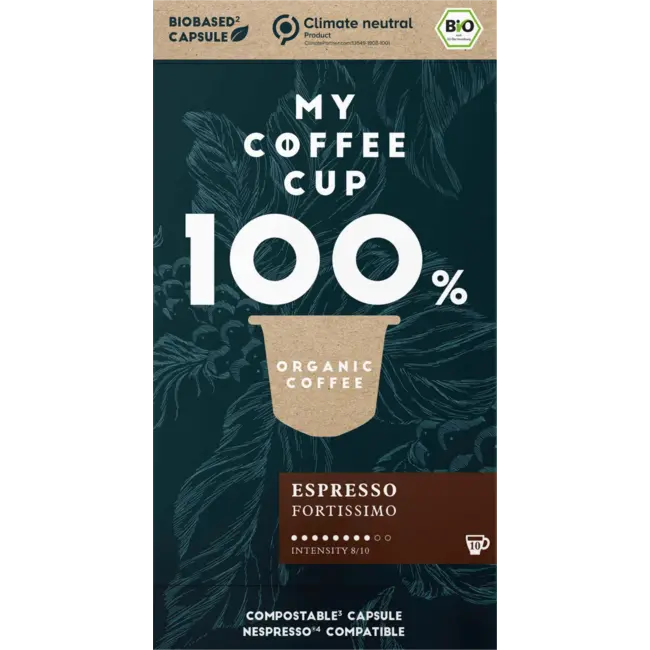 My-CoffeeCup Koffiecapsules, Espresso, Composteerbaar 10 St