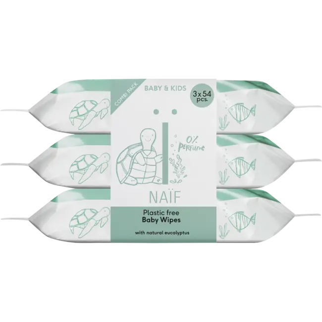 NAIF Vochtige Doekjes Plasticvrije Opbergdoos (8x54 St.) 432 St