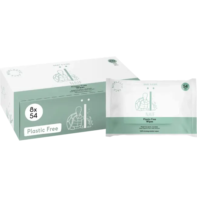 NAIF Vochtige Doekjes Plasticvrije Opbergdoos (8x54 St.) 432 St