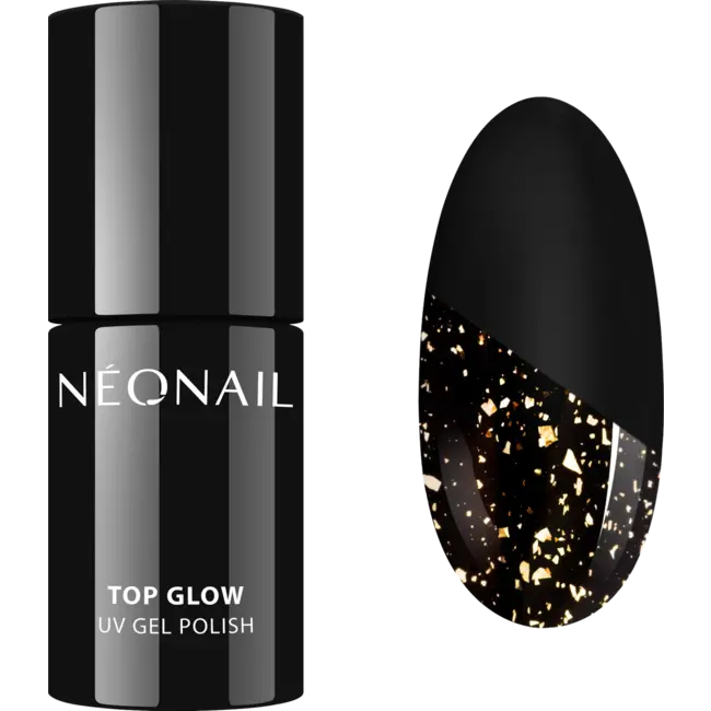 NÉONAIL UV Top Coat Top Glow Gold Flakes 7.2 ml
