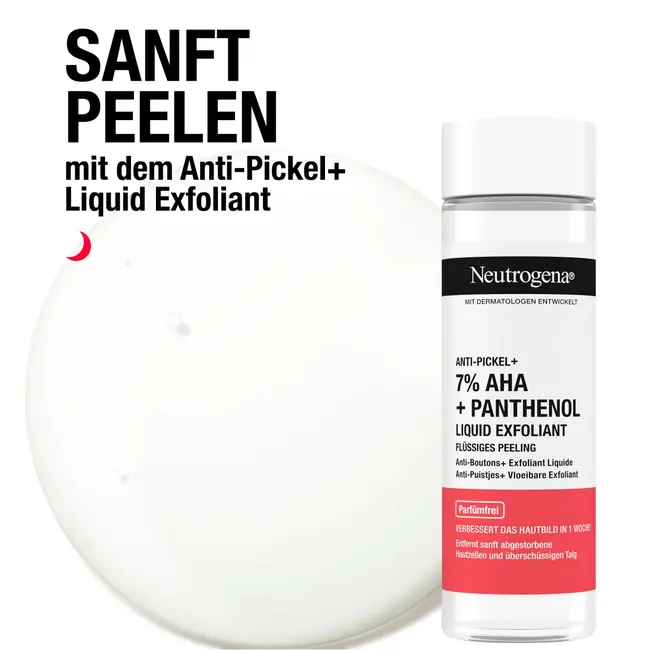 Neutrogena Anti Puistjes+ Peeling Liquid Aha+Panthenol 125 ml