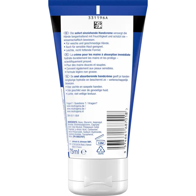 Neutrogena Handcrème Onmiddellijk Intrekkend 75 ml