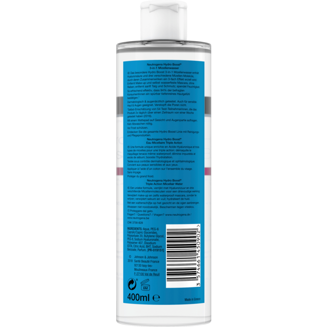 Neutrogena Micellair Water Hydro Boost 3in1 400 ml