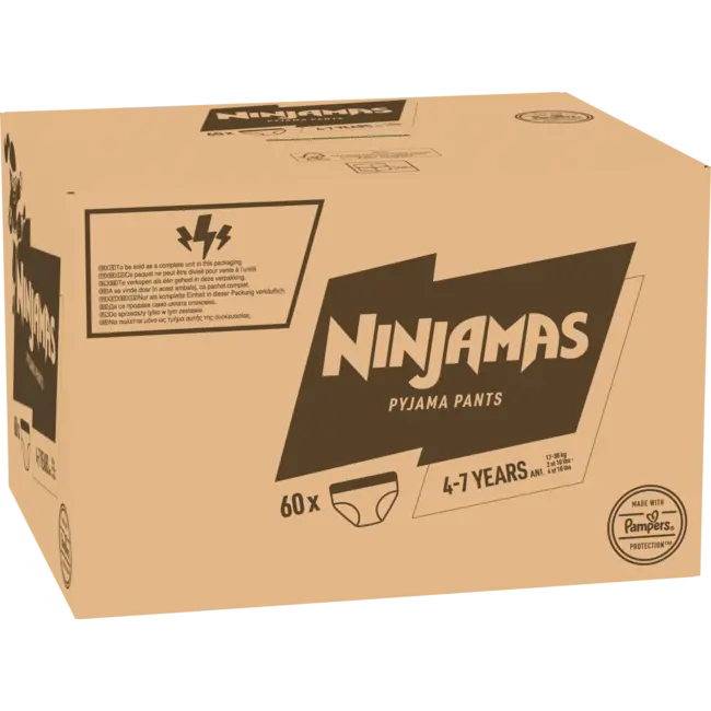Ninjamas Pyjamapants Meisjes 4-7 Jaar, Maandbox 60 St