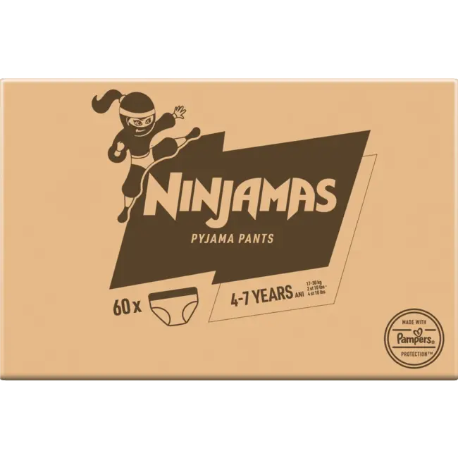 Ninjamas Pyjamapants Meisjes 4-7 Jaar, Maandbox 60 St