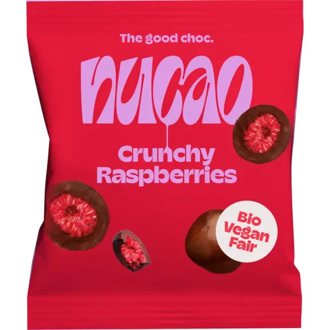 nucao Gedroogd Fruit, Crunchy Raspberries, Frambozen Met Chocolade 50 g