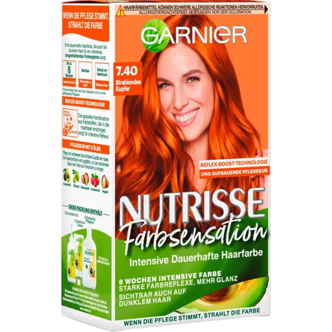 Garnier Nutrisse Haarverf Kleurensensatie 7.4 Koper 1 St