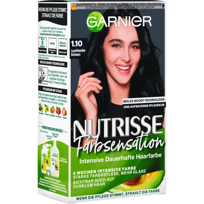 Garnier Nutrisse Haarverf Kleurensensatie 1.10 Zwart 1 St