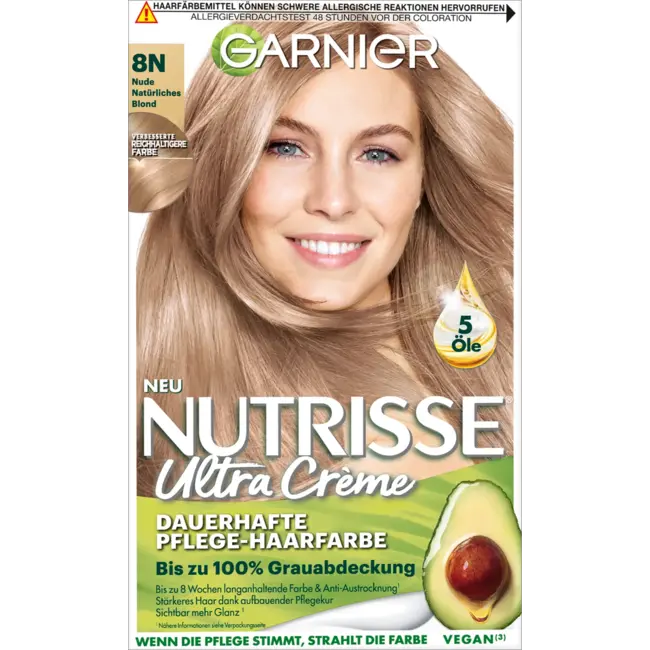 Garnier Nutrisse Haarverf 8N Nude Natuurlijk Blond 1 St