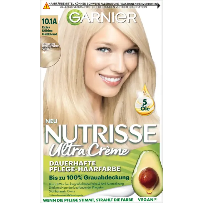 Garnier Nutrisse Haarverf 10.1A Extra Koel Lichtblond, 1 St