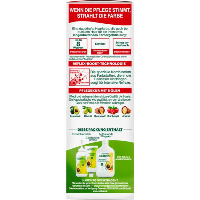 Garnier Nutrisse Haarverf Kleurensensatie 6.60 Intens Rood 1 St