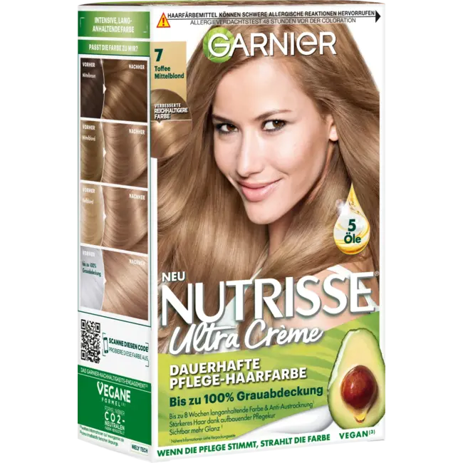 Garnier Nutrisse Haarverf 7 Toffee Middelblond 1 St