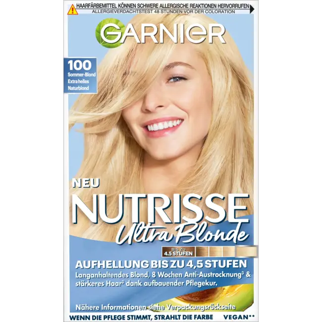 Garnier Nutrisse Haarverf 100 Zomerblond, Extra Licht Natuurlijk Blond 1 St