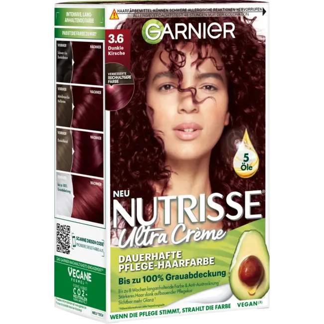 Garnier Nutrisse Haarverf 3.6 Donkere Kers 1 St