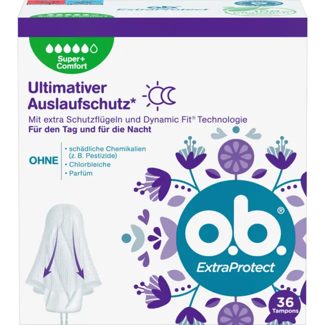 o.b. Extra Protect Dag+nacht Super Plus Tampons 36st