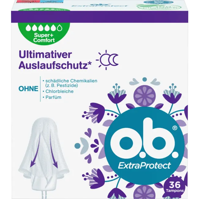 o.b. Extra Protect Dag+nacht Super Plus Tampons 36st