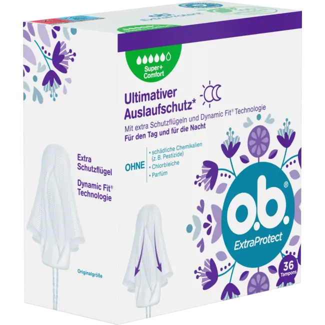 o.b. Extra Protect Dag+nacht Super Plus Tampons 36st
