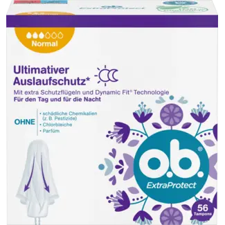 o.b. o.b. Tampons Extra Protect Dag+nacht Normal 56st