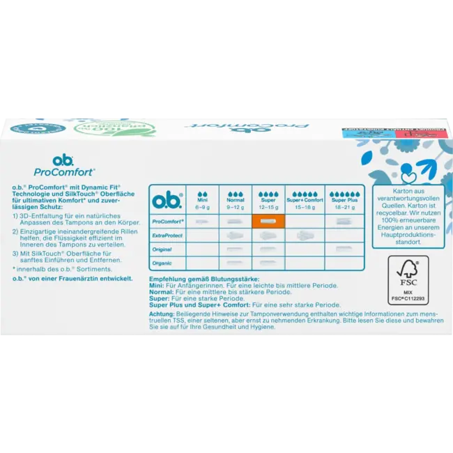 o.b. Tampons Pro Comfort Super 16 St